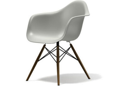 Vitra DAW Eames Plastic Armchair – blanc – érable foncé