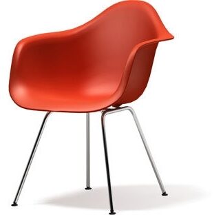 Vitra DAX – poppy red – chromé