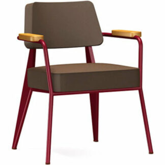 Vitra Fauteuil Direction – Chêne massif nature, huilé – japanese red – marron
