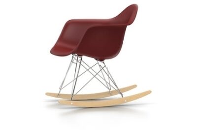 Vitra Eames Plastic Armchair RAR avec coussin d’assise – granite grey – chromé – nero – Érable foncé
